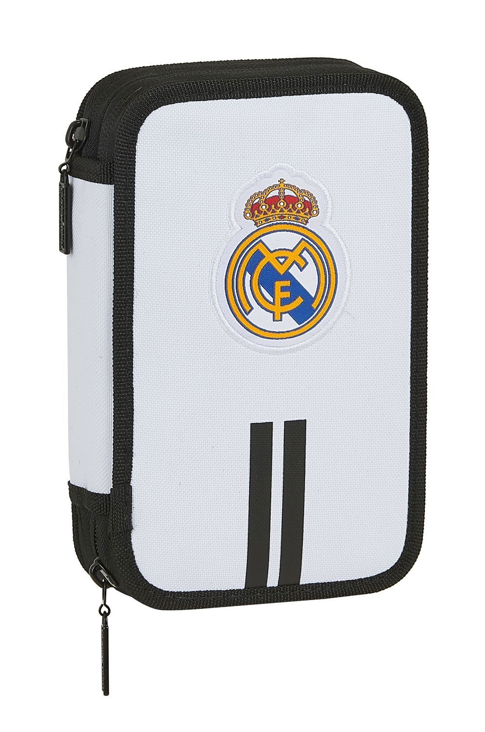 Estuche Dos Compartimentos Relleno Real Madrid Blanco