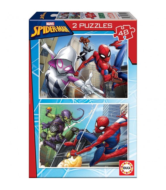 2 PUZZLES DE 48 PIEZAS SPIDER-MAN "HERO"