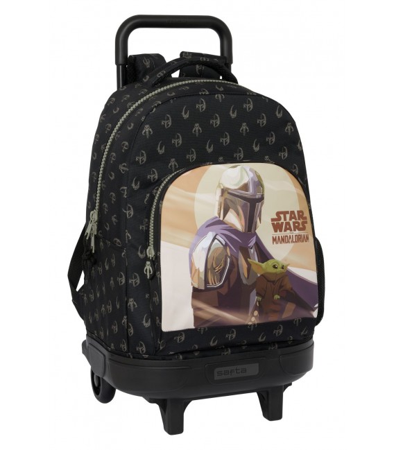 MOCHILA GDE. C/RUEDAS COMPACT EXTRAIBLE THE MANDALORIAN "THIS IS THE WAY"